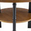 Ensemble de 2 tables basses et tables d'appoint rondes, formation de vide en PVC, table basse de 31,5 po avec rangement et table d'appoint de 15 po, ensemble simple, idéal pour le salon et la chambre à coucher.
