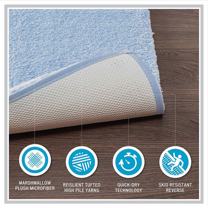 Madison Park Signature Marshmallow Bath Rug & Reviews | Wayfair