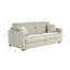 Canapé-lit à accoudoirs carrés en cuir véritable à grain carré de 77 po avec matelas en mousse à mémoire de forme Adalise Italian-1011762541