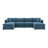 Chenille Modular Sectional Sofa with Double Cushions-869434868
