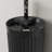 33＂Tall Ceramic Circular Pedestal Bathroom Sink, Matte Black Bathroom Sink With Overflow