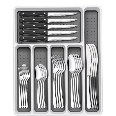 49-piece Stainless Steel Silverware Set With Organizer