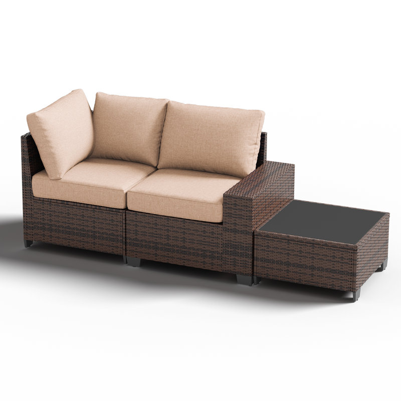 Balancelle pour 2 personnes avec coussins, Beige, Brown