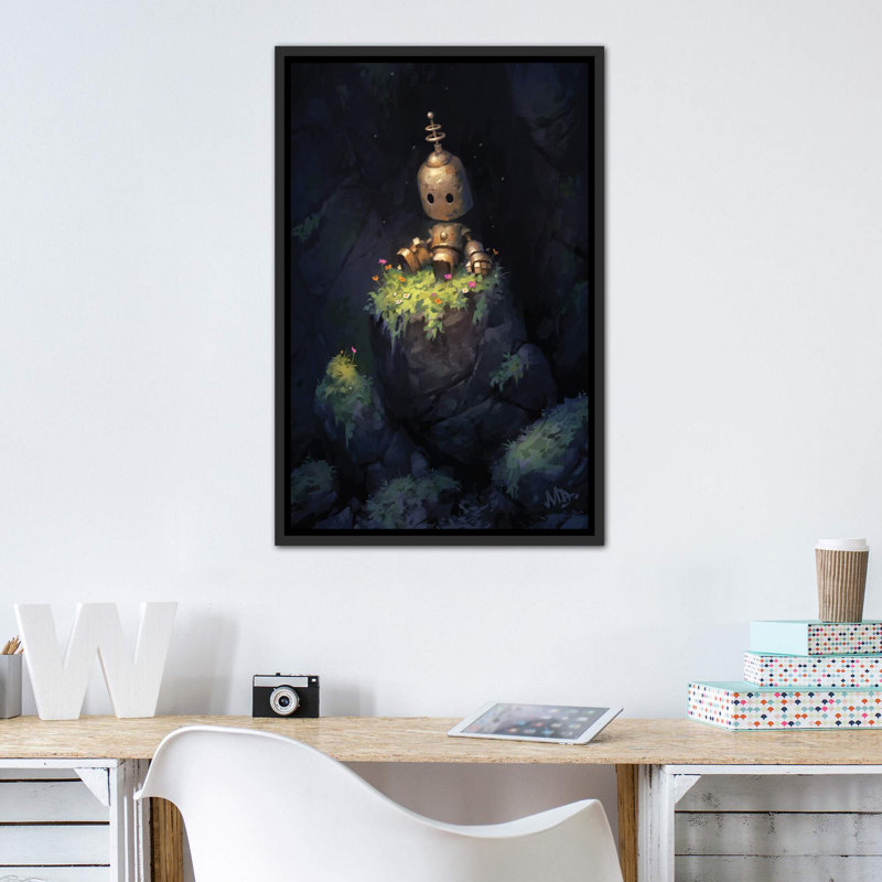 Art sur toile Secret Garden, H 40 po x l 26 po x P 1,5 po, Toile avec cadre noir patiné