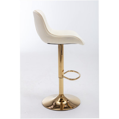Adjustable Bar Stools with Chrome Footrest and Mechanical Lifting