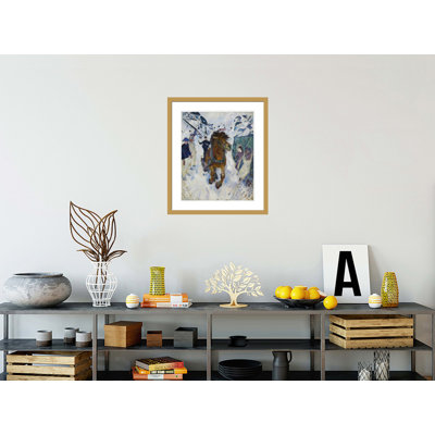 Galloping Horse by Edvard Munch -Framed Giclee Print