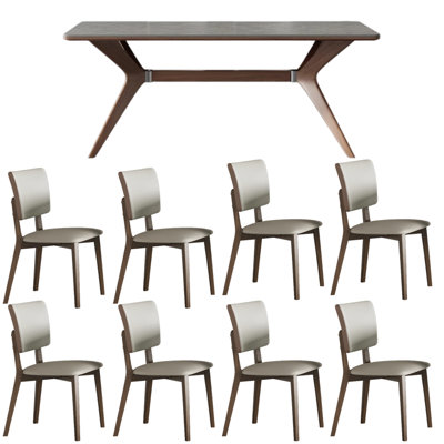 Chaise de table rectangulaire en pierre Minimalist
