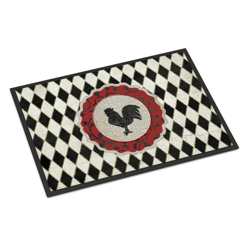 Dathan Non-Slip Geometric Indoor Doormat,  Rectangle 1'6" x 2'3"