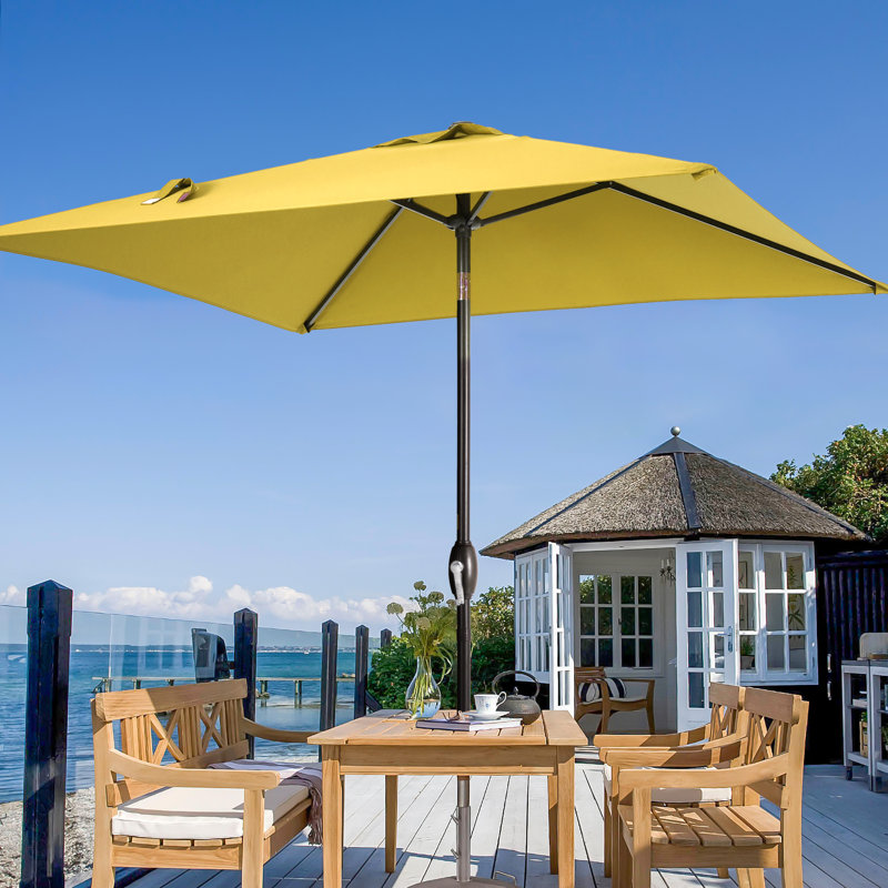 Parasol de marché carré 78,1 po Sakia, Jaune
