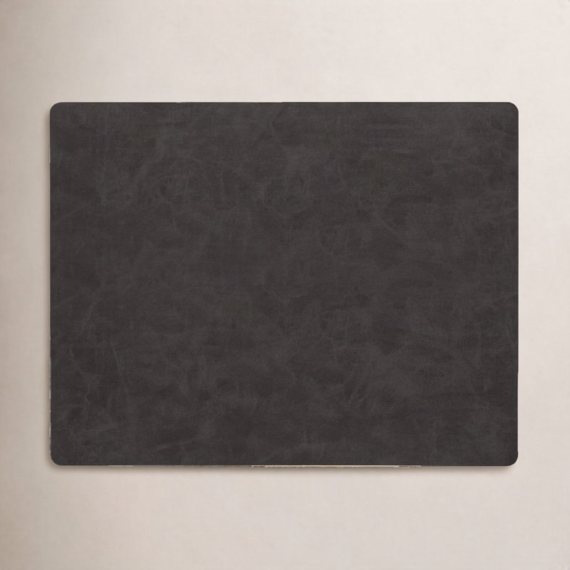 Sela Faux Leather Rectangle, Black