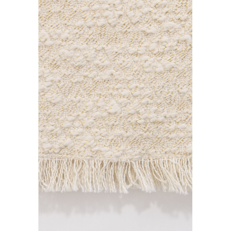 Couvre-lit Orlana Lurex, ivoire, grand