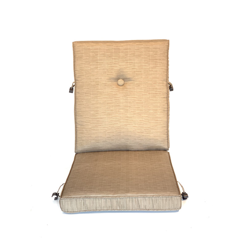 Coussin de siège / dossier d'extérieur attaché, Brun