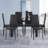 6 - Person Glass Top Four Leg Dining Set