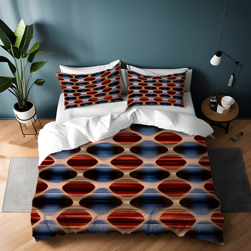 Abstract Duvet Cover, King Duvet Cover + 2 King Shams
