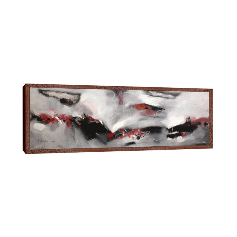 Emotions by Radiana Christova - Panoramic Painting on Canvas, 121.92 cm H x 40.64 cm W, Brown Framed