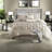 Elegant Bedding Sets Polyester King Tufted Taupe For Modern Home