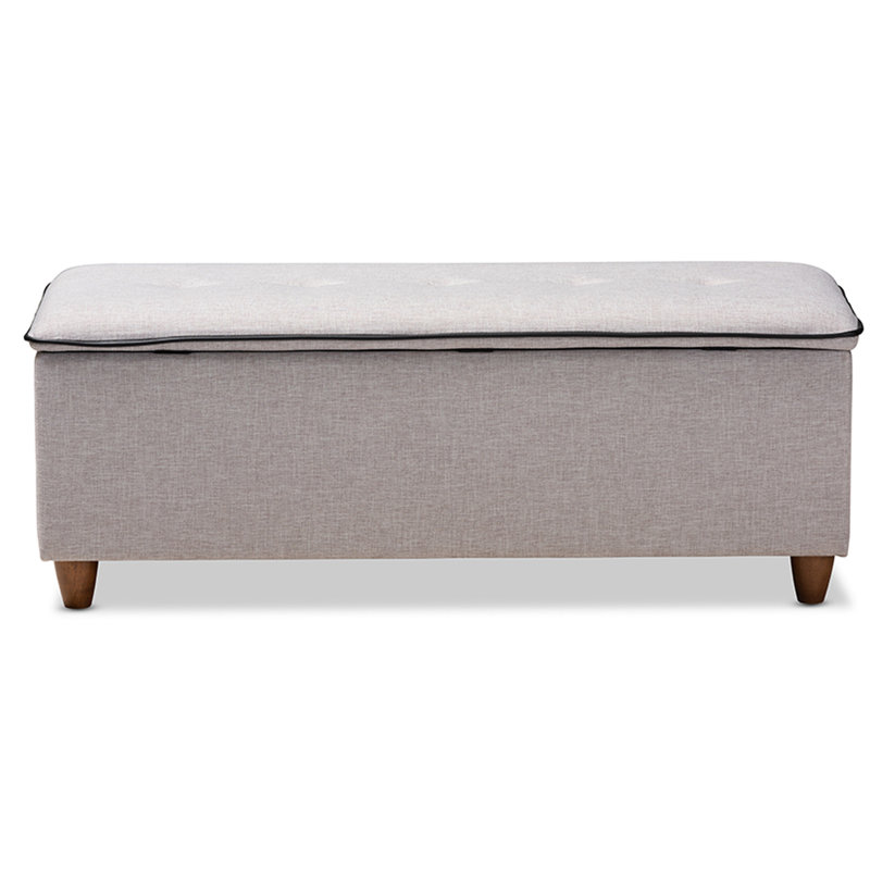 Banc de stoarge rembourré Seamon, Gris