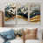 Toile naturelle avec cadre flottant