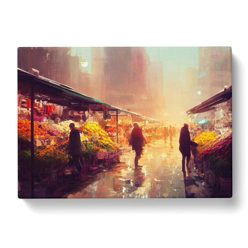 The Flower Market Vol.2 - Wrapped Canvas Print, 40cm H x 60cm W x 3cm D