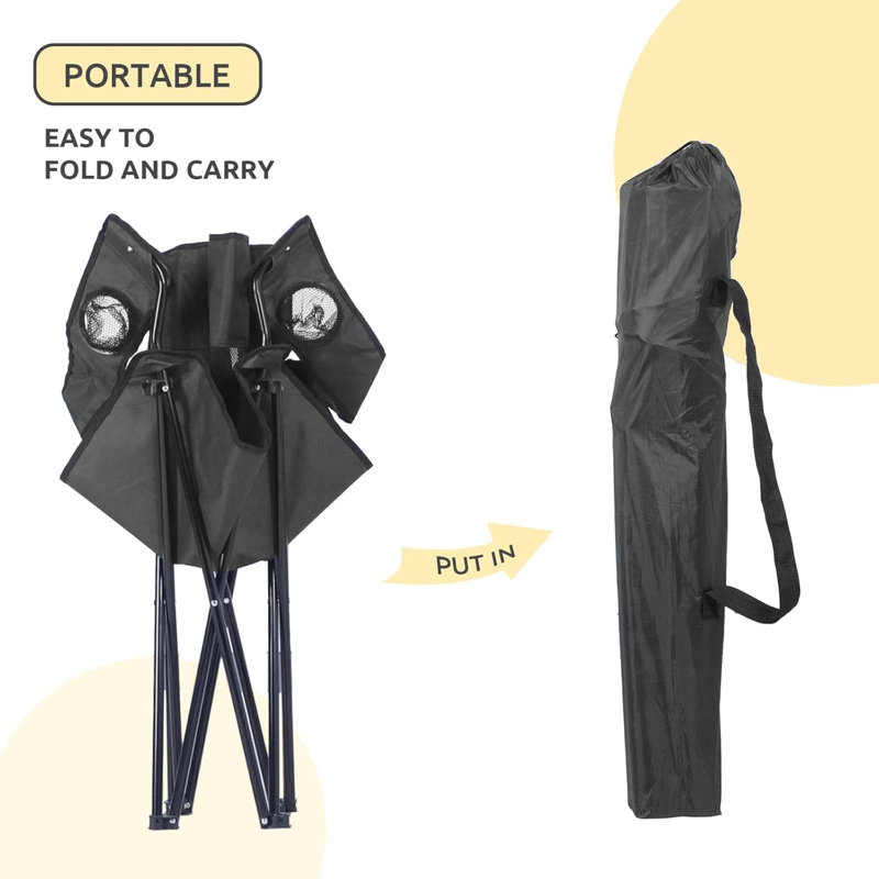 Folden Folding Camping Chair, Black