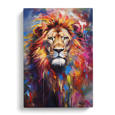 Lion Impressionism Art No.2 - Wrapped Canvas