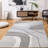 Modern Area Rug with Abstract Artful Pattern in Beige and Grey-588230502