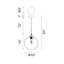 Mini luminaire suspendu en verre - luminaire suspendu à une ampoule avec abat-jour rond minimaliste moderne, cordon noir réglable - cuisine, salle à manger, éclairage de bar-1496364371