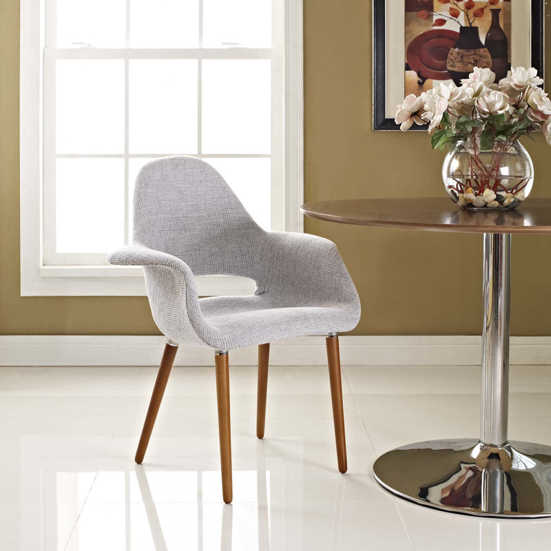Modway Veer' Transitional Accent Chair, Light Grey Velvet