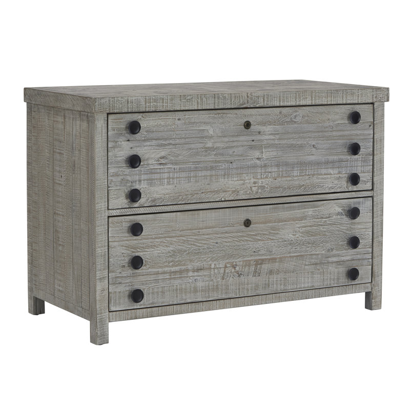 Ellerbe 45'' Wide 2 -Drawer Solid Wood File Cabinet