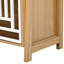 Pet - Bookcase With Modern Design, White Geometric Frames On Cabinet, Storage For Magazines And Blankets, Space Saving Limited Spaces Shelving Unit Natural Wood Tone, Leaning Structure, Three Open