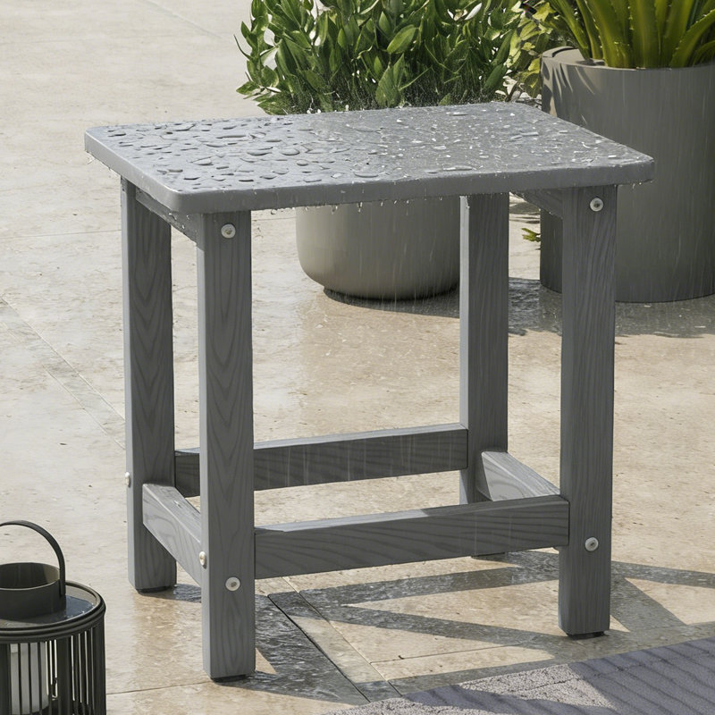 Table basse en poly Adirondack, Gris