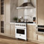 Zline 36 In. 5.2 Cu. Ft. 6 Burner Gas Range With Convection Gas Oven In Stainless Steel With White Matte Door