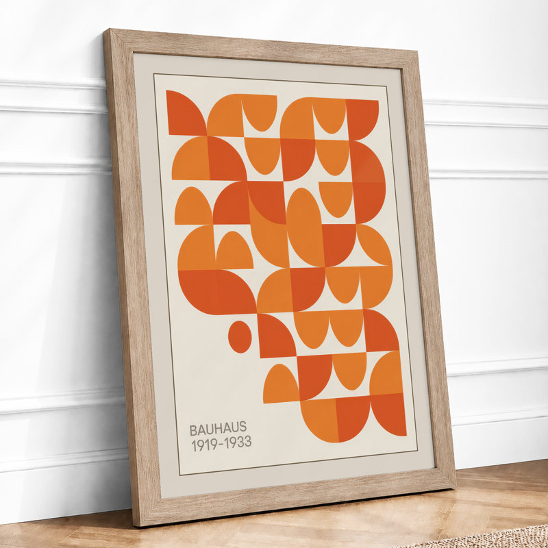 Bauhaus Grid Geometric - Print, A1 - 84.1 x 59.4 cm, Oak