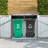 Metal Garbage Bin Shed - 2 Can Capacity, Galvanized Steel, Weather-, Gray For Garden Storage In , And Yard Use