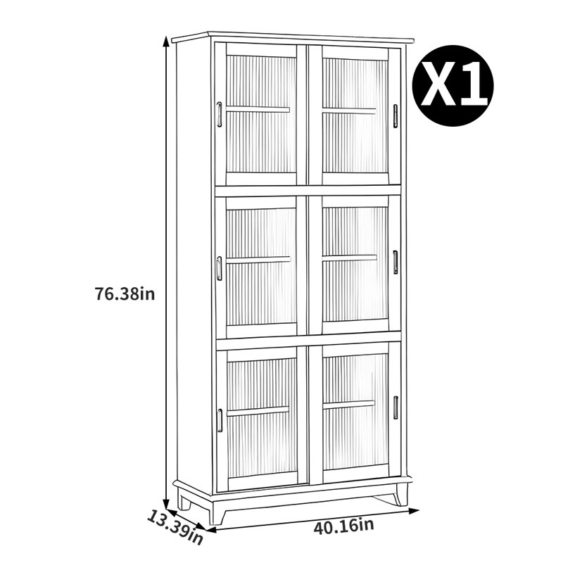 Delmont, Cream, 76.38"H x 40.16"W x 13.39"D