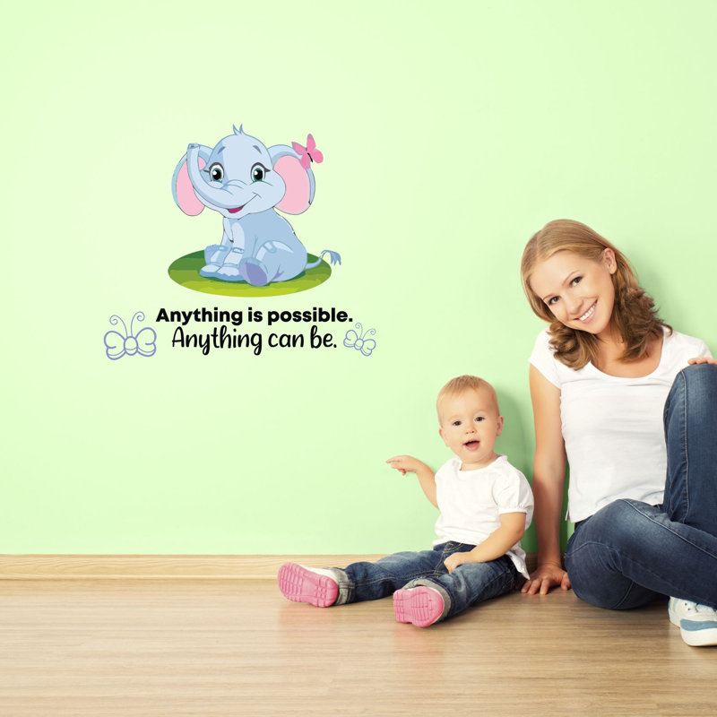 Text & Numbers Wall Decal, 35" H x 40" W x 0.05" D