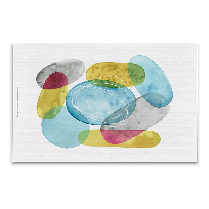 « sunlit pebbles ii », reproduction, H 12 po x l 18 po x P 1,5 po, Toile tendue