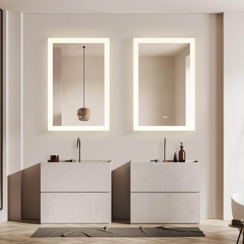 Miroir de salle de bain mural Moscow, 40 po x 24 po