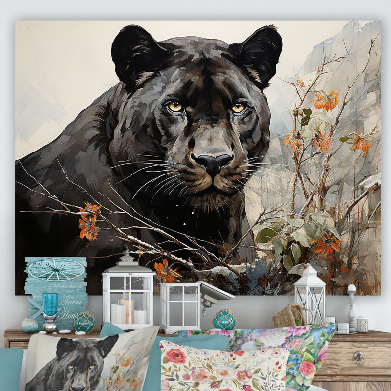 «Black Panthers Harmony» sur impression sur toile, H 12 po x l 20 po x P 1 po, Toile tendue