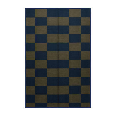 Machine Washable Checkered Gray Area Rug