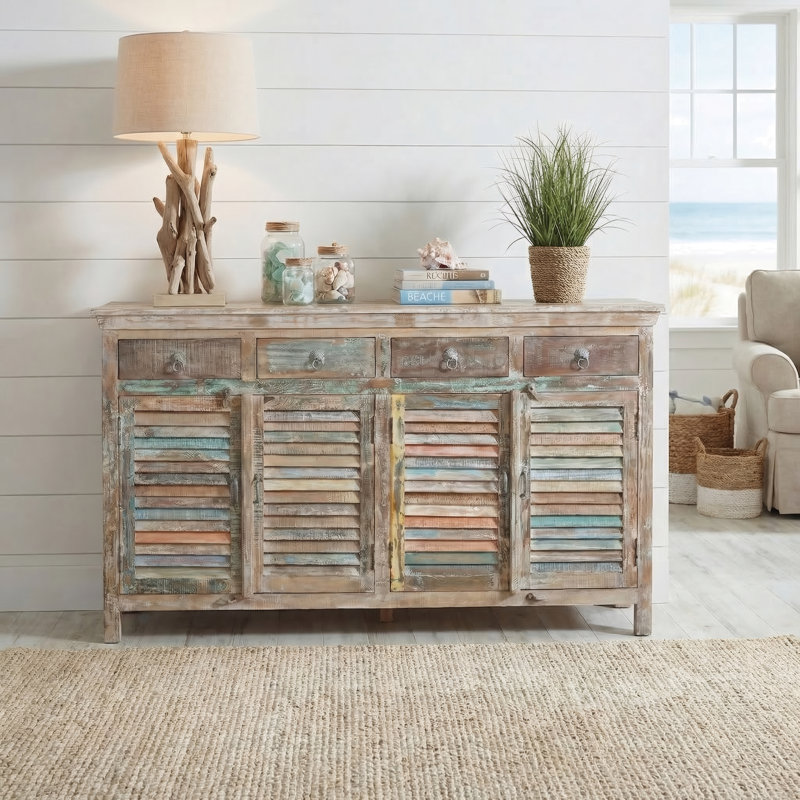 Eggleton 72'' Solid Wood Sideboard, Whitewash