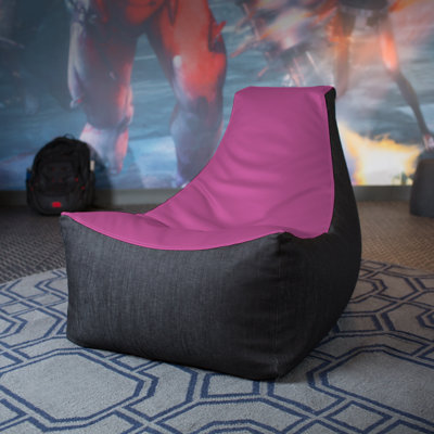 Pixel Gamer Bean Bag Chair - Game Room/Home Theater Bean Bag Chair, Premium Vinyl - Dark Denim