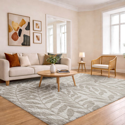 Tapis à feuilles tropicales de qualité supérieure lavable à la machine de qualité supérieure ADS111
