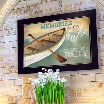 Memories at the Lake Framed Wall Art for Living Room, Home Wall Décor Print by Marla Rae