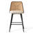 Upholstered 26.5" Rattan Counter Stool
