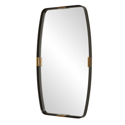 Curved Metal Reversible Accent Wall Mirror