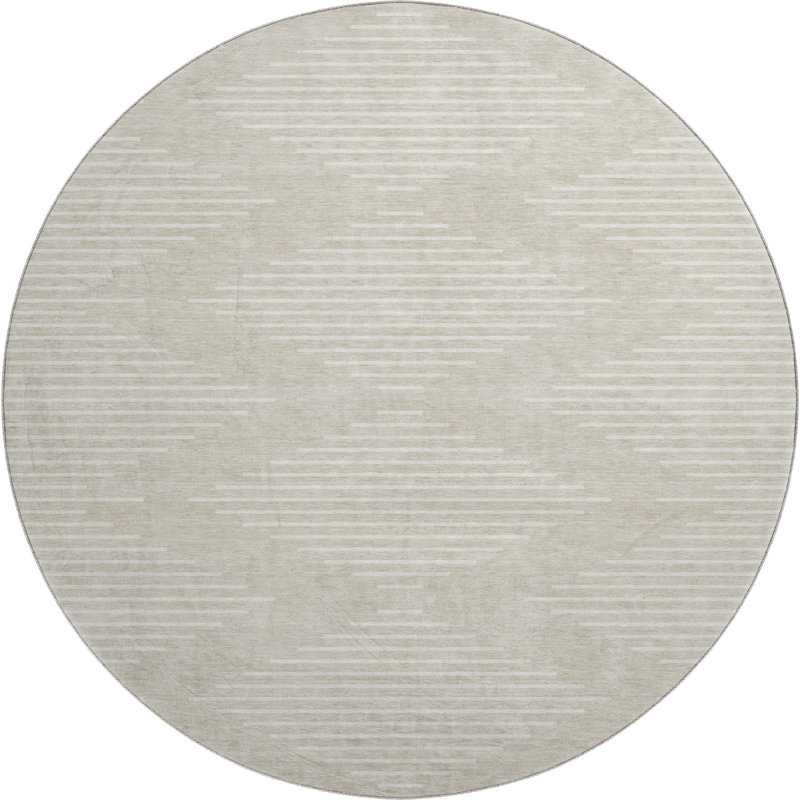 Premium Machine Washable Colmenero AMF1016 Geometric Rug, Round 8'