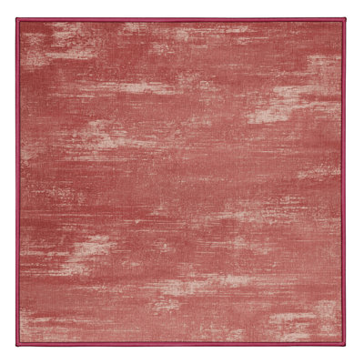 Machine Washable Abstract Pink Area Rug