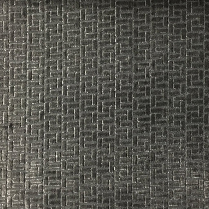 Westfield Burnout Velvet Drapery Fabric, Steel
