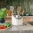 Bellwood Utensil Holder White/Natural